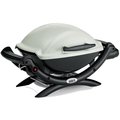 Weber Q 1000 Series Gas Grill, 8500 Btuhr BTU, Liquid Propane, 1 Burner, Aluminum Body, Titanium 50060001